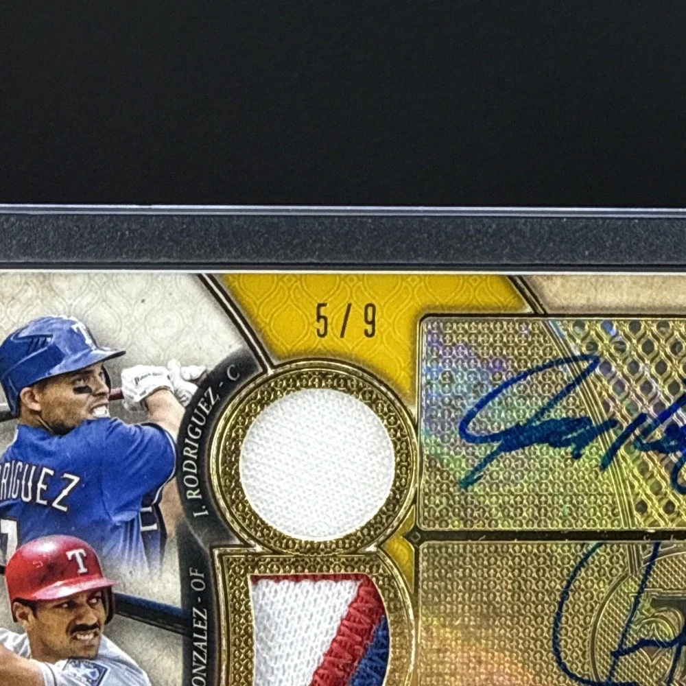 2017 Topps Triple Threads Rodriguez Gonzalez Adrian Beltre Auto Relic /9 HOF